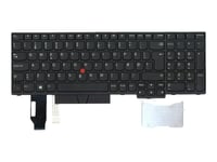 Chicony - Ersättningstangentbord För Bärbar Dator - Med Trackpoint, Ultranav - Qwerty - Dansk - Svart - Fru - För Thinkpad E580  E585  E590  E595  L580  L590  T590