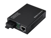 DIGITUS Professional DN-82120-1 - Convertisseur de média à fibre optique - 1GbE - 10Base-T, 1000Base-SX, 100Base-TX, 1000Base-T - RJ-45 / SC multi-mode - jusqu'à 500 m - 850 nm