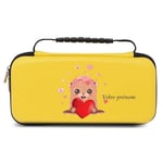 Etui pochette Switch lite jaune taupe et coeur personnalisee