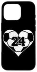 iPhone 16 Pro Soccer Number 24 Jersey Funny Soccer Heart Game Day Case