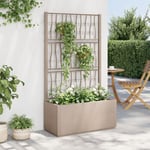 Jardinière Pot de Fleurs avec treillis marron clair 80x36x140 cm pp CVW22033