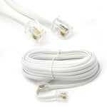 15m ADSL / DSL Broadband Modem Cable RJ11 to RJ11 Internet Router Phone Cable