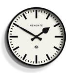 NEWGATE® Horloge Murale avec Chiffres Trois chemins de Fer – Horloge Ronde – Horloge de Cuisine – Horloge pour Salon – Horloge de Bureau – Boîtier Contemporain – Horloge de Gare (Noir)