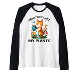 Sometimes I Wet My Plants Funny Gardening Garden Men Women Raglan Baseball Tee