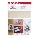 Rayher 22655000 Deco Kit de Métal, 9 x 9 cm Cuivre/doré/Argenté, sous Blister 6bl-70-g