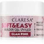 Claresa Soft&Easy Builder Gel styrkende gel-underlak til negle Skygge Glam Pink 12 g