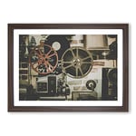 Big Box Art Vintage Movie Film Reel (1) Framed Wall Art Picture Print Ready to Hang, Walnut A2 (62 x 45 cm)