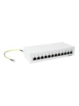 LogiLink NP0017A Cat.6 Patch Panel 12-Port Shielded Desktop Light Grey