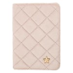 DARK Velvet Quilted Passport Cover Sparkled Pale Rose