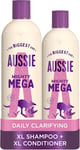 Aussie Mega Shampoo and Conditioner Set, Hair Care for Dry Damaged Hair, Vegan 