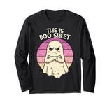 This Is Boo Sheet grumpy female ghost Vintage Halloween girl Long Sleeve T-Shirt