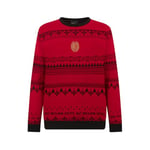 AC Milan Pull de Noël avec Motif de Noël en Coton Doux et Confortable, Produit Officiel, S, Rouge, S