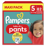 Couches Culottes Bébés Baby - Dry Pants 12 - 17 Kg Taille 5 Pampers - Le Pack De 82 Couches Culottes