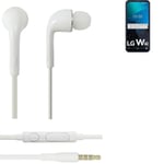 Earphones pour LG Electronics W41 in ear headset stereo blanc