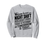 Welcome To Night Shift Where Everyday Is Monday funny Sweatshirt