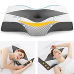 Hydomi Memory Foam Cervical Pillow for Neck and Shoulder Pain: Orthopedic Neck Support Pillows for Sleeping with Hollow Design Ear Pain Free- Ergonomic Bed Pillow for Side/Back&Stomach Sleeper