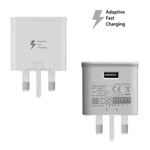 Fast Charger Adapter Plug 3Amp Compatible For Samsung Galaxy Phones-White