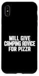 Coque pour iPhone XS Max Le camping-car amusant donnera des conseils de camping pour la pizza