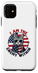 Coque pour iPhone 11 I Am The Enemy Within Harris Trump Funny US Election 2024