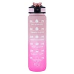 Motiverende Vannflaske Faded Pink 900ml