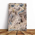 Big Box Art Canvas Print Wall Art William Blake Overwhelmed by Satan | Mounted & Stretched Box Frame Picture | Home Decor for Kitchen, Living Room, Bedroom, Hallway, Multi-Colour, 24x16 Inch