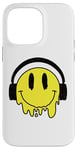 Coque pour iPhone 14 Pro Max Sourire jaune fondant drôle souriant visage dégoulinant mignon