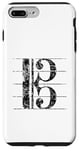 Coque pour iPhone 7 Plus/8 Plus Clef Alto (Noir Ancien) Viola et Trombone