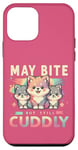 Coque pour iPhone 12 mini May Bite But Still Jouet de jeu en forme de loup en fourrure