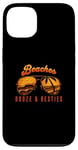 Coque pour iPhone 13 Beaches Booze & Besties Lunettes de soleil aviateur