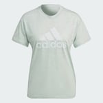 adidas Womens Future Icons Winners 3 Logo T-Shirt - Green / Small