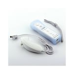 Manette Wiimote Motion Plus intégrée + Nunchuk filaire Pour Wii & Wii U - Blanc