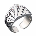 Poker Games Casino Ring Spelkortsring Statement Band Ring