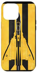 Coque pour iPhone 12 Pro Max Jaune Classique Rayé Vintage F4 Phantom II Jet Fighter Art