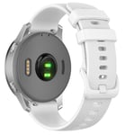 Urrem til Garmin Vivoactive 4S - Silikone - 18 mm - Hvid