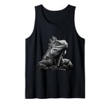 Cuban Rock Iguana Shirt Gothic Reptile Keeper Pet Owner Art Tank Top