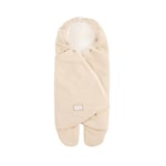 Nuvita 9100 Cuddle | Chancelière universelle pour poussette avec capuche réglable | Parfait de 0 à 10 mois (80 cm) | Résistant aux températures jusqu'à 8°C, à l'eau et au vent | Beige/Crème