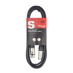 Stagg 3M / 10ft XLR to XLR Cable, 3-Pin Male to Female, Suitable for Microphone, PA System, Audio Mixer, Studio Monitors, Audio Recording