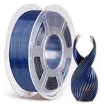 ANYCUBIC Filament PLA Soie pour Impression 3D, Filament PLA 1,75 mm pour Imprimante 3D FDM et Stylo 3D, Silk PLA 1kg, Bleu Noir