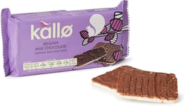 Kallo Organic Belgian Milk Chocolate Rice Cake Thins, Healthy Snack for Adults &