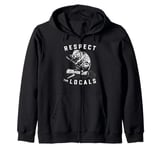 Beaver Respect The Locals Simple Native Pride Nature Lover Zip Hoodie