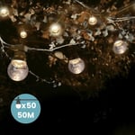 Guirlande Guinguette 50m Transparent Raccordable en Série SKYLANTERN