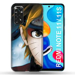 Cokitec Coque pour Xiaomi Redmi Note 11/11S Manga Naruto Blanc