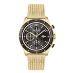 Lacoste Chronograph Quartz Watch for Men with Gold Colored Stainless Steel Bracelet - 2011254