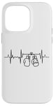 Coque pour iPhone 14 Pro Max Tenue d'entraînement de boxe Boxer Heartbeat Heartline ECG