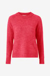 Selected FEMME - Tröja slfLulu LS Knit O-neck - Röd