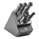 ZWILLING Gourmet 7-pcs anthracite Ash Knife block set with KiS technology