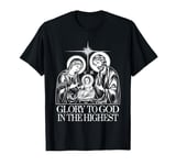 Glory God in the Highest Orthodox Christian Nativity Scene T-Shirt