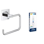 Lot de GROHE QUICKFIX Start Cube Toilet Dérouleur de Papier Toilette Mural sans Couvercle, Chromé, 40978000 + GROHE Kit Colle Quickglue A1, 41127000