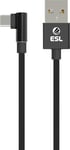 ESL USB til USB-C gamingkabel, 1 m (sort)