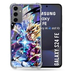 Cokitec Coque Renforcée pour Samsung Galaxy S24 FE Manga Dragon Ball Sangohan Duo